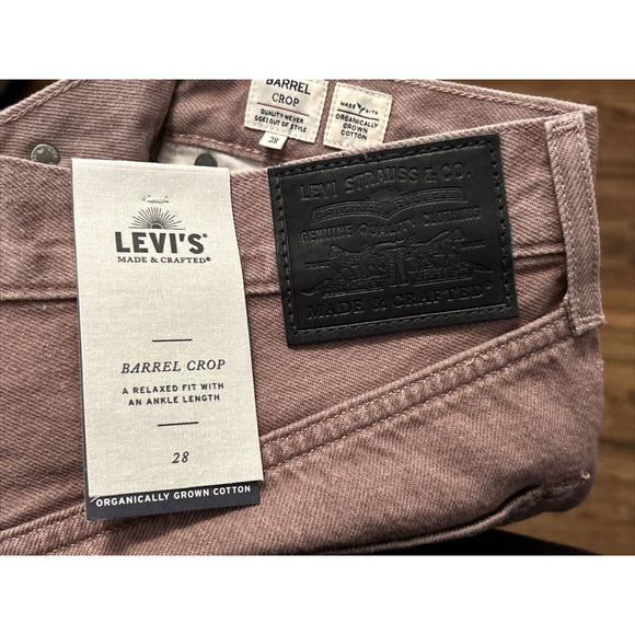Levis Womens Sz 28 Lavender Crop Barrel Loose Fit Jeans Japan Made & Crafted NWT - Picture 4 of 7